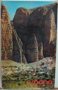 Carteles de turismo: Cartel de Turismo. Mallos de Riglos. Huesca. España.